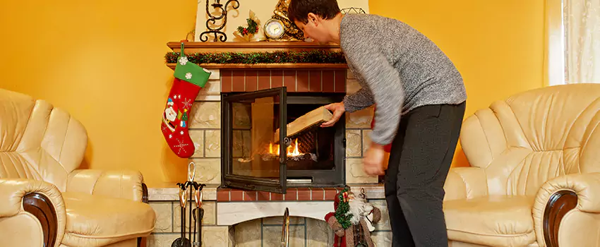 Rusted Metal Fireplace Restoration in Tallmadge, Ohio